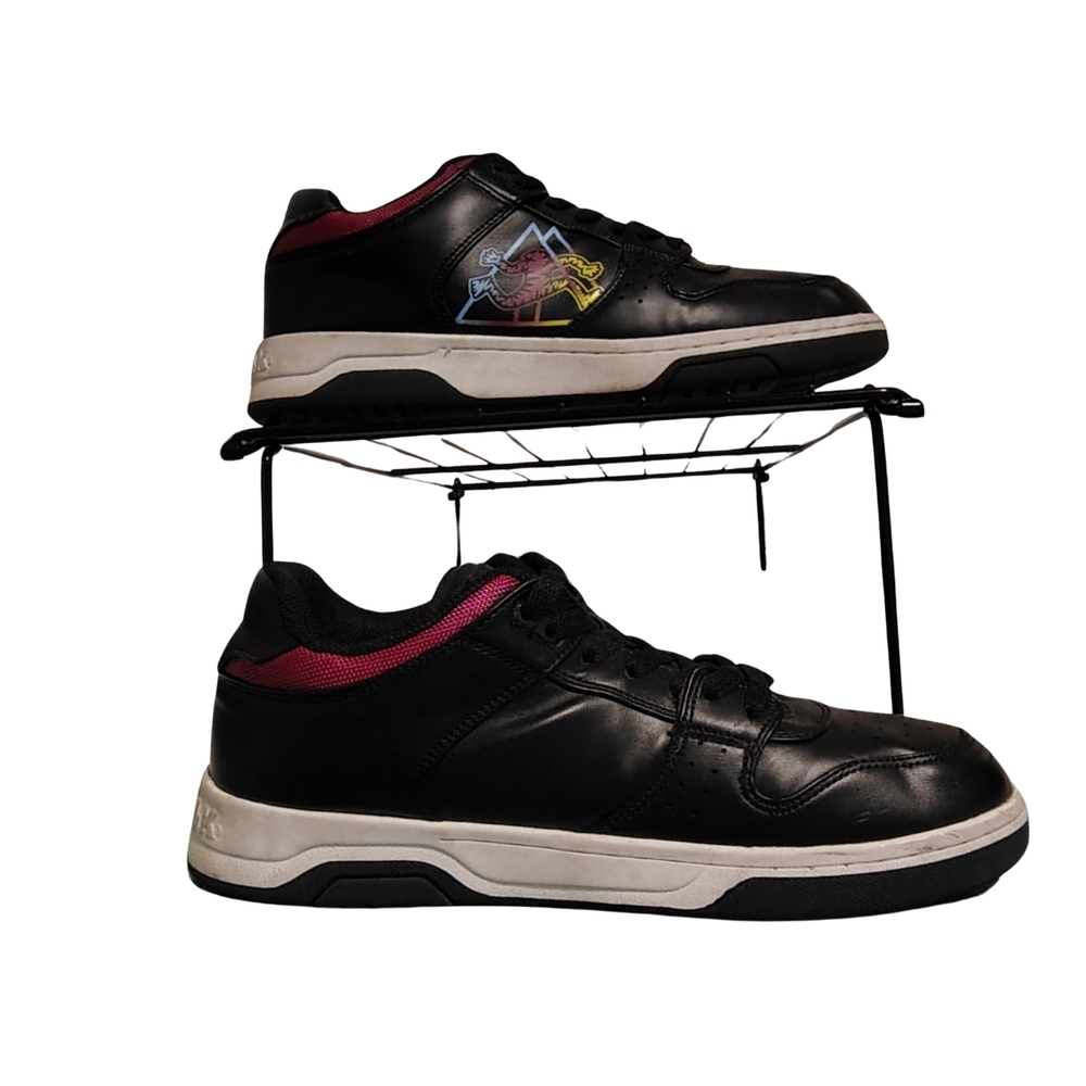 Airwalk Women's Skate/Walking Black Leather Shoes Bright Colorful Design Size 9 - Picture 3 of 5